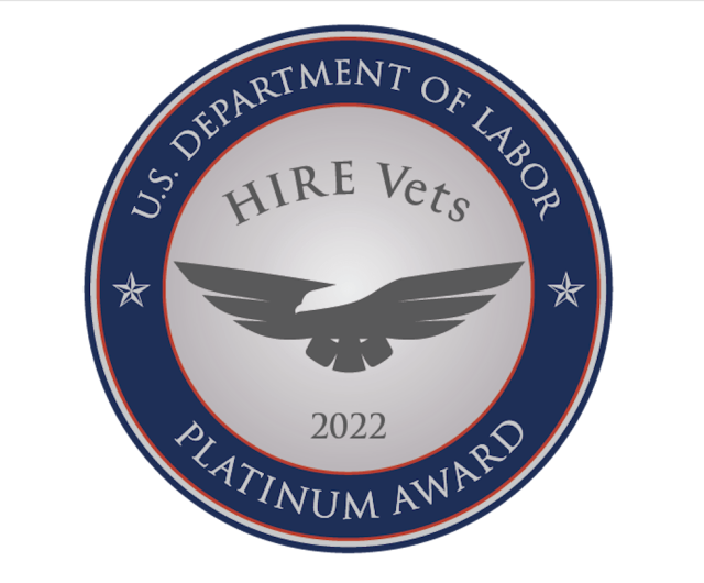 Hire Vets Platinum Award